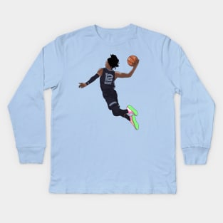 Ja Morant Big Air Dunk Memphis Basketball Kids Long Sleeve T-Shirt